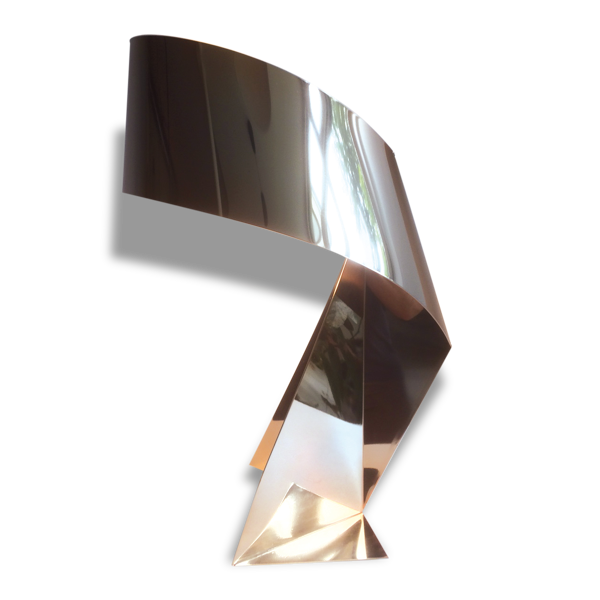 Ribbon Lampe de table grand modèle, version cuivrée | Selency
