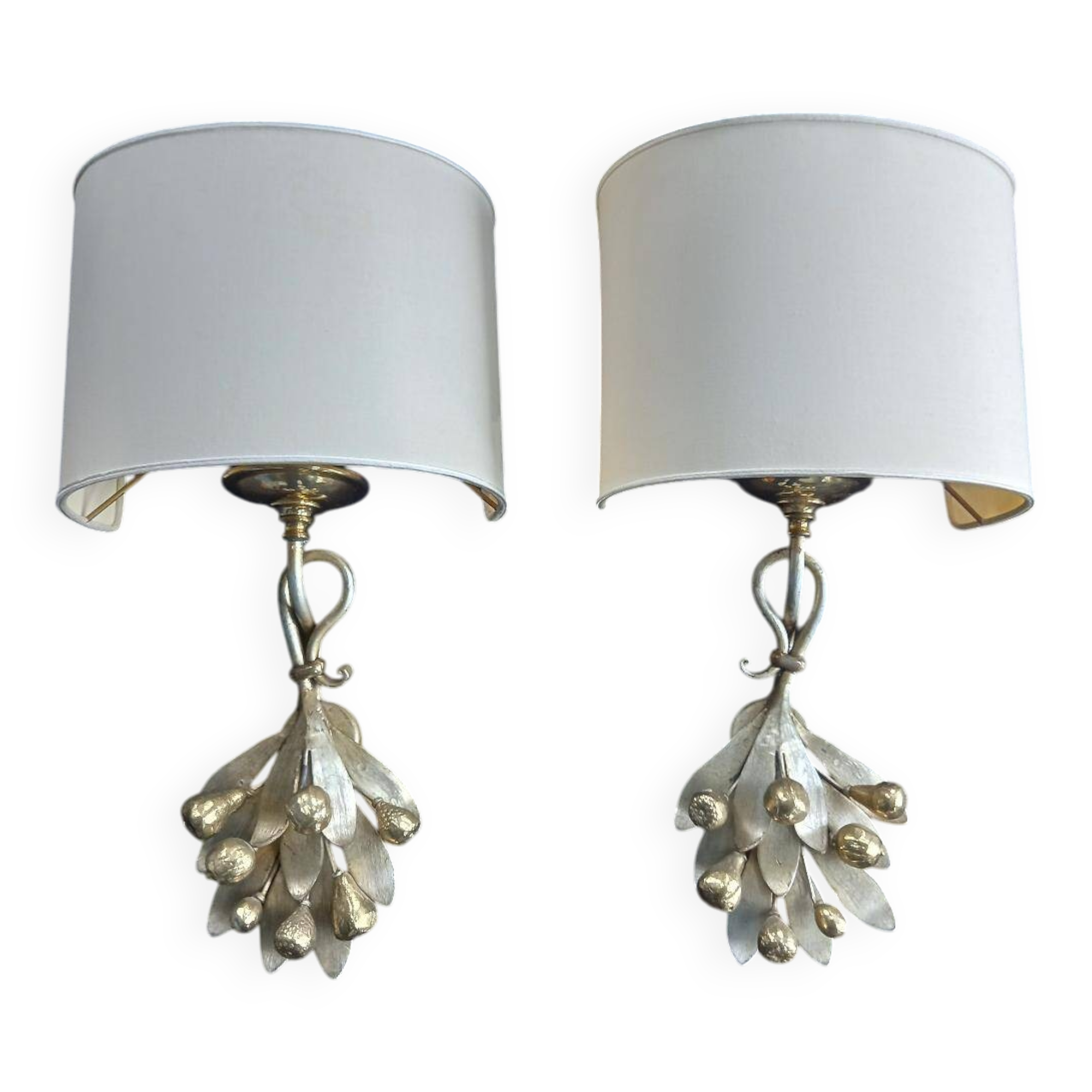 Rare 2 Ciani Italian Hollywood Regency wall sconces, exemplary quality
