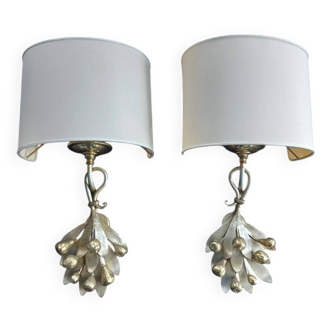 Rare 2 appiques ciani italienne  hollywood regency qualite exemplaire