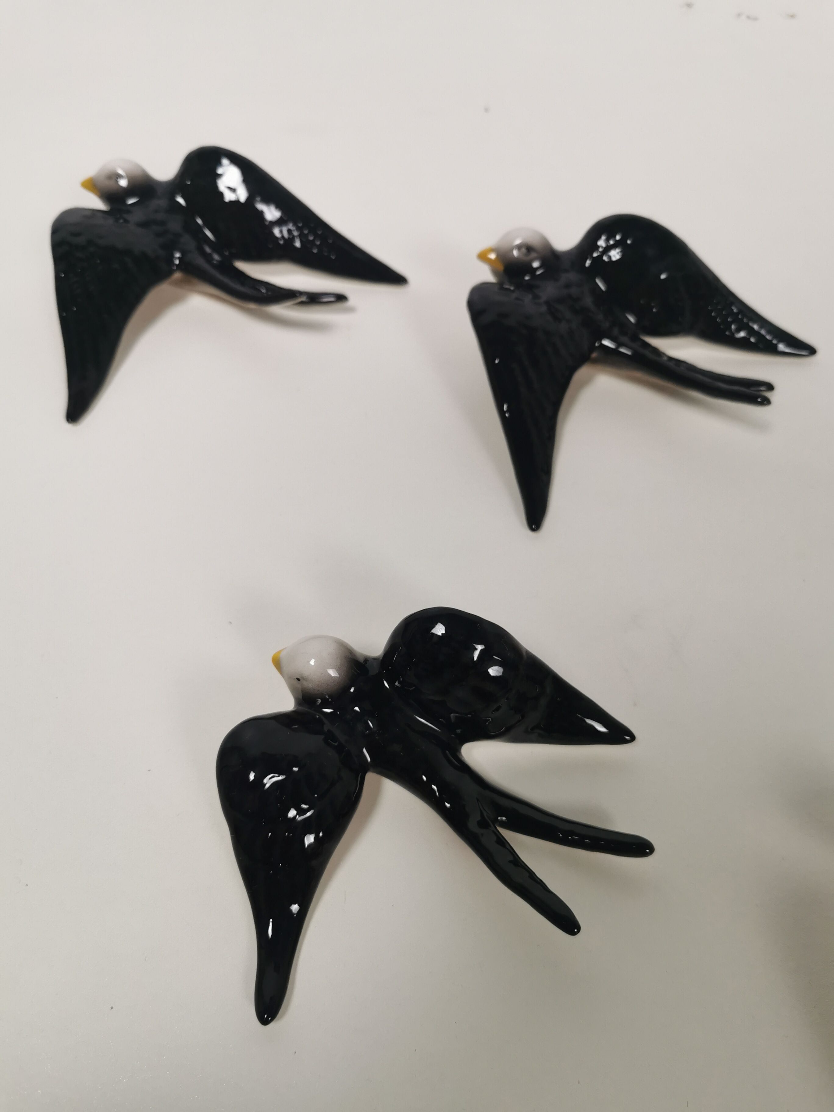 Batch of ceramic swallows