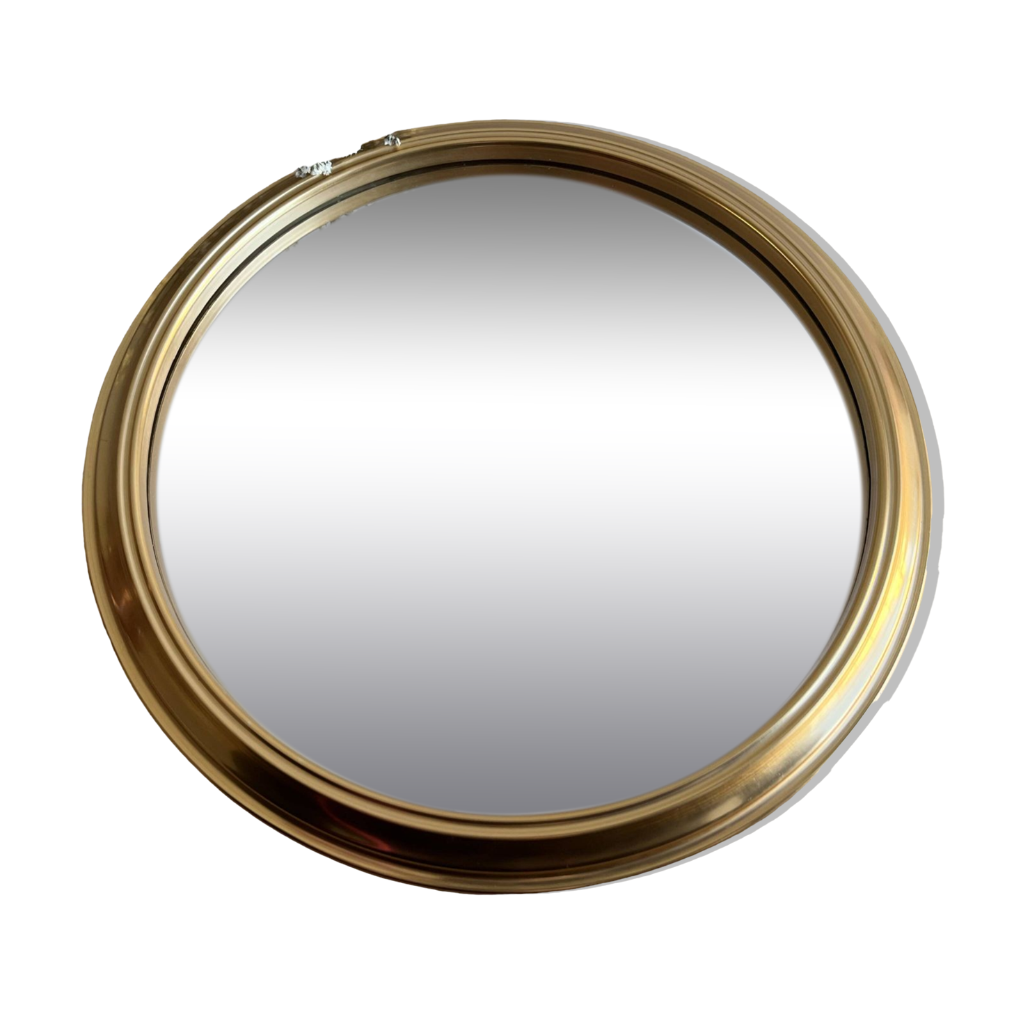 Miroir rond doré vintage