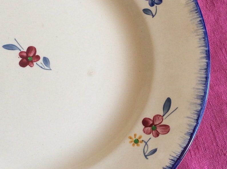 Round dish Digoin Sarreguemines Mary-Lou