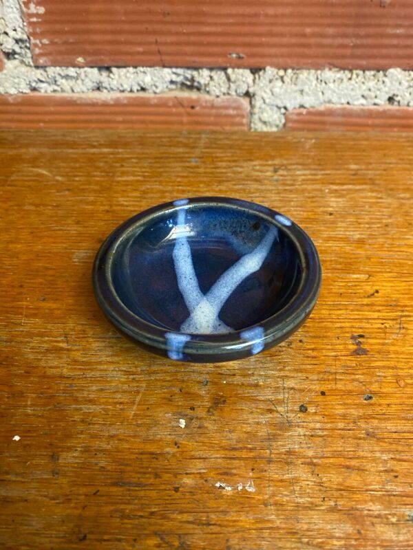 Cendrier Ancien TAIZÉ Daniel De Montmollin Céramique Bleu Décor