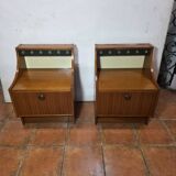 Pair of Scandinavian teak bedside tables from the 1960s.