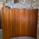 Large French folding screen in pine, room divider, 1950s, attributed to Baumann.
