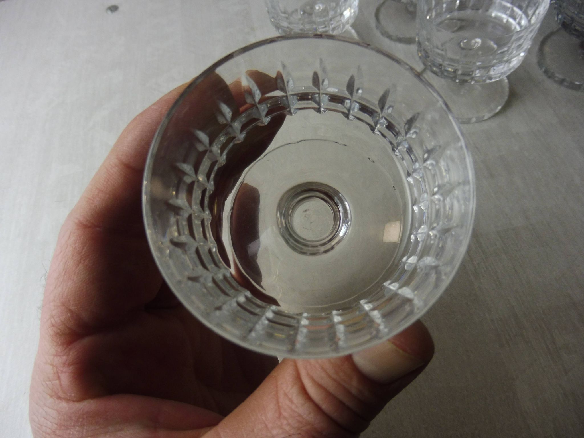 Lot 6 verres, modèle royal, cristal taillé, de Villeroy & Boch