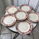 Set of 6 flat plates Badonviller model "Barbizon" 30s