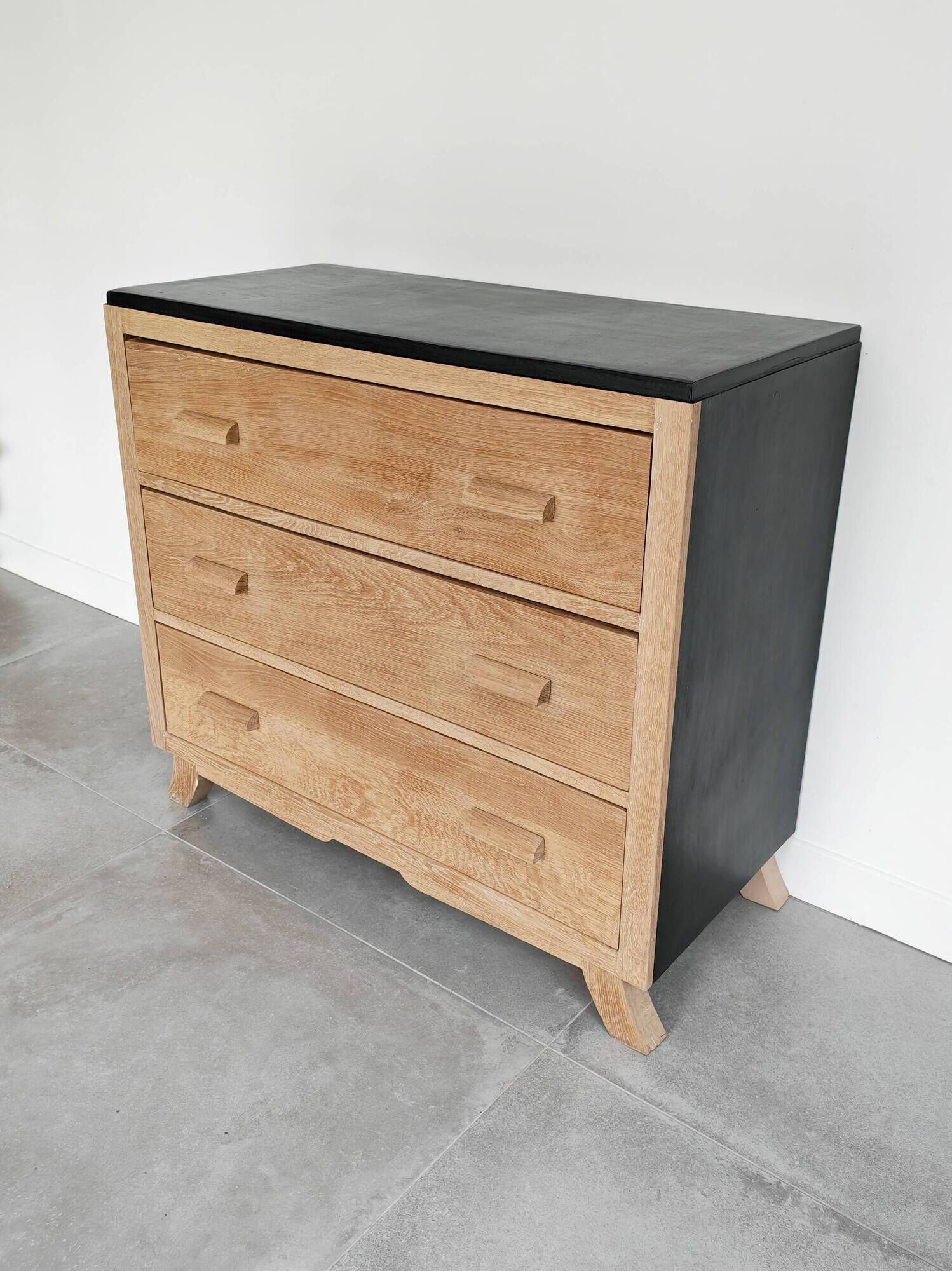Commode 1950 - 1960 solid oak front