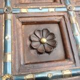 Colonial-style wooden square coffee table