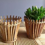 Rattan pots duo
