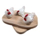 Ensemble salière & poivrière + statuette poule en céramique, Athezza