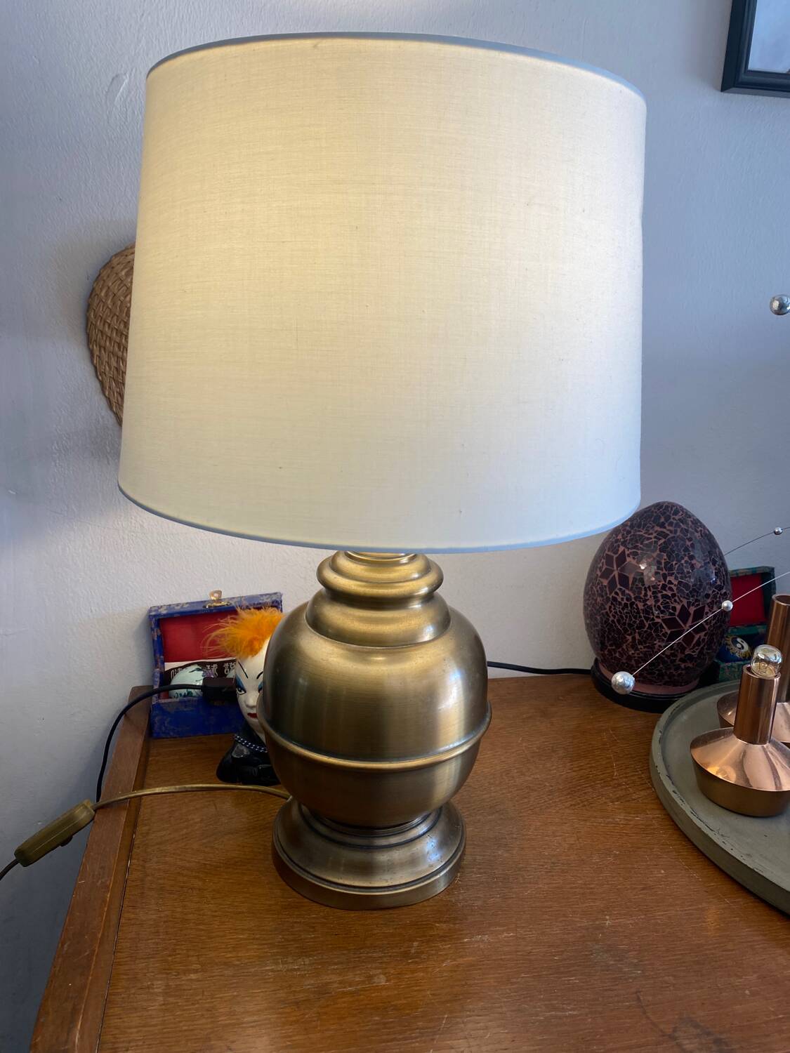 Gold metal lamp