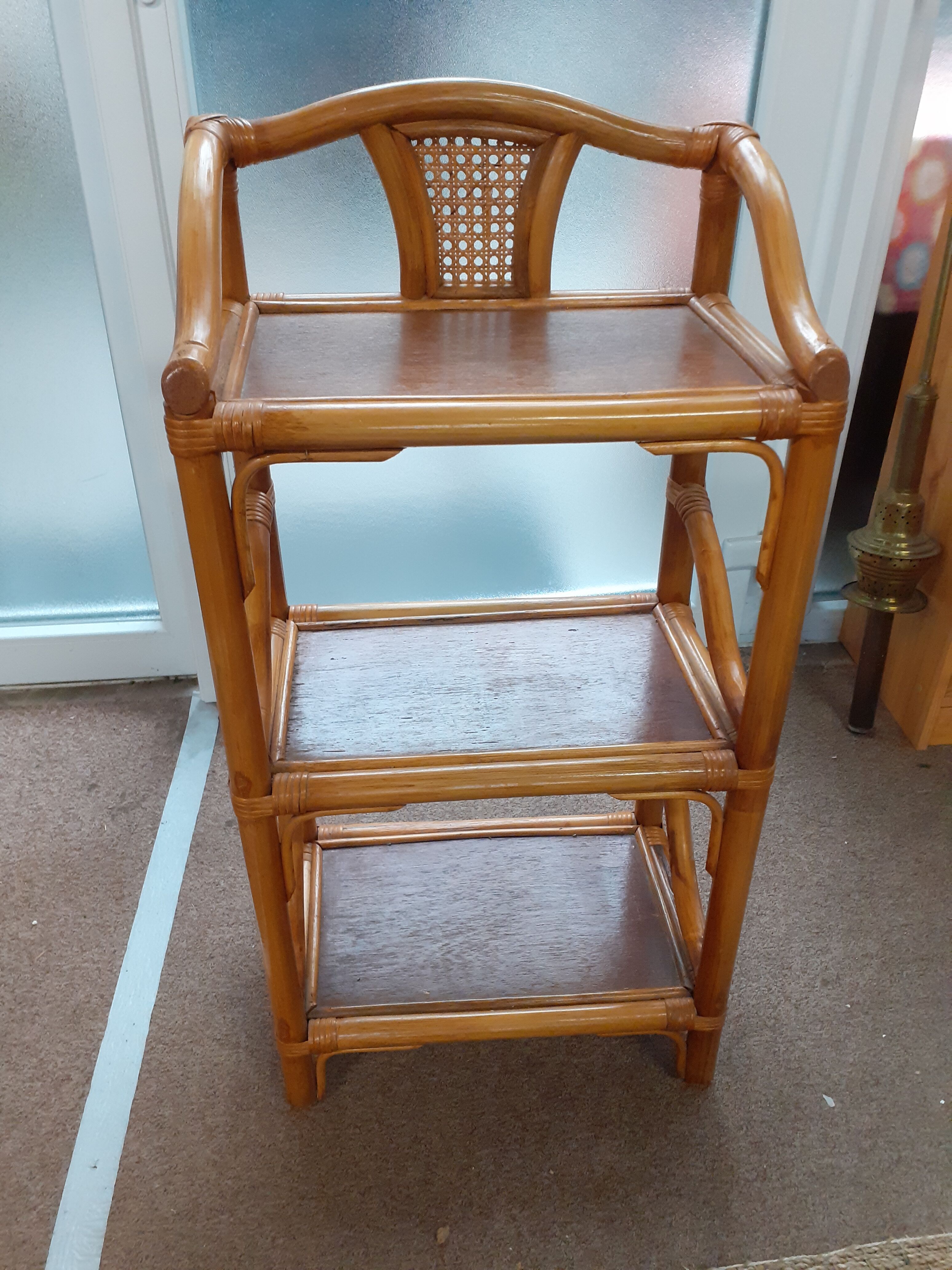 Rattan and canning shelf