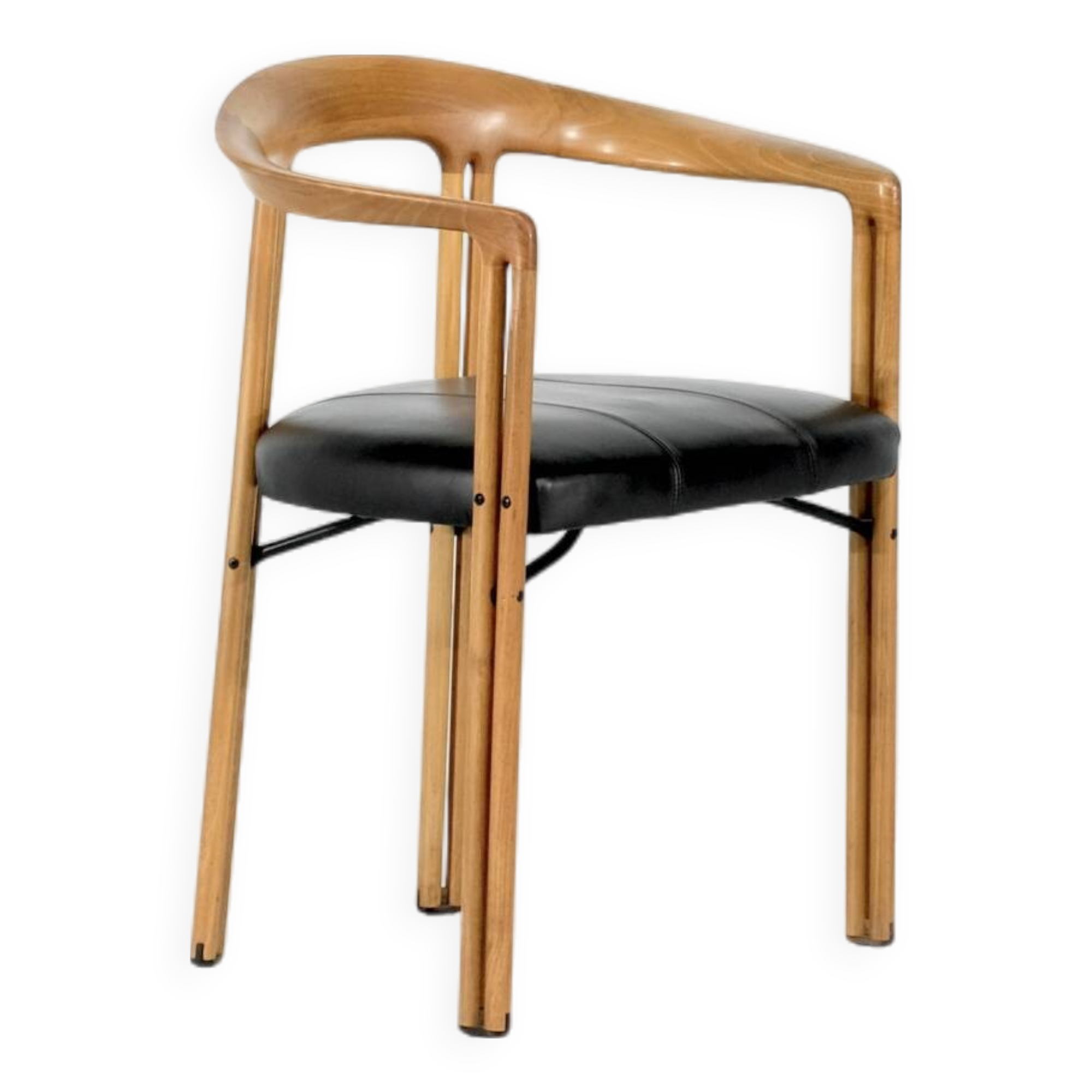 “Ulna” wooden armchair by Franco Poli for Bernini, Italy 1986.