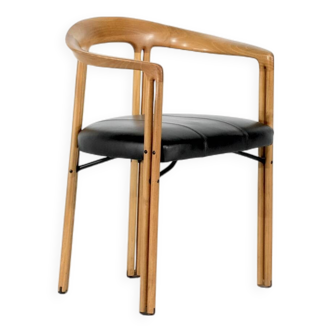 Fauteuil « Ulna » en bois par Franco Poli pour Bernini, Italie 1986.