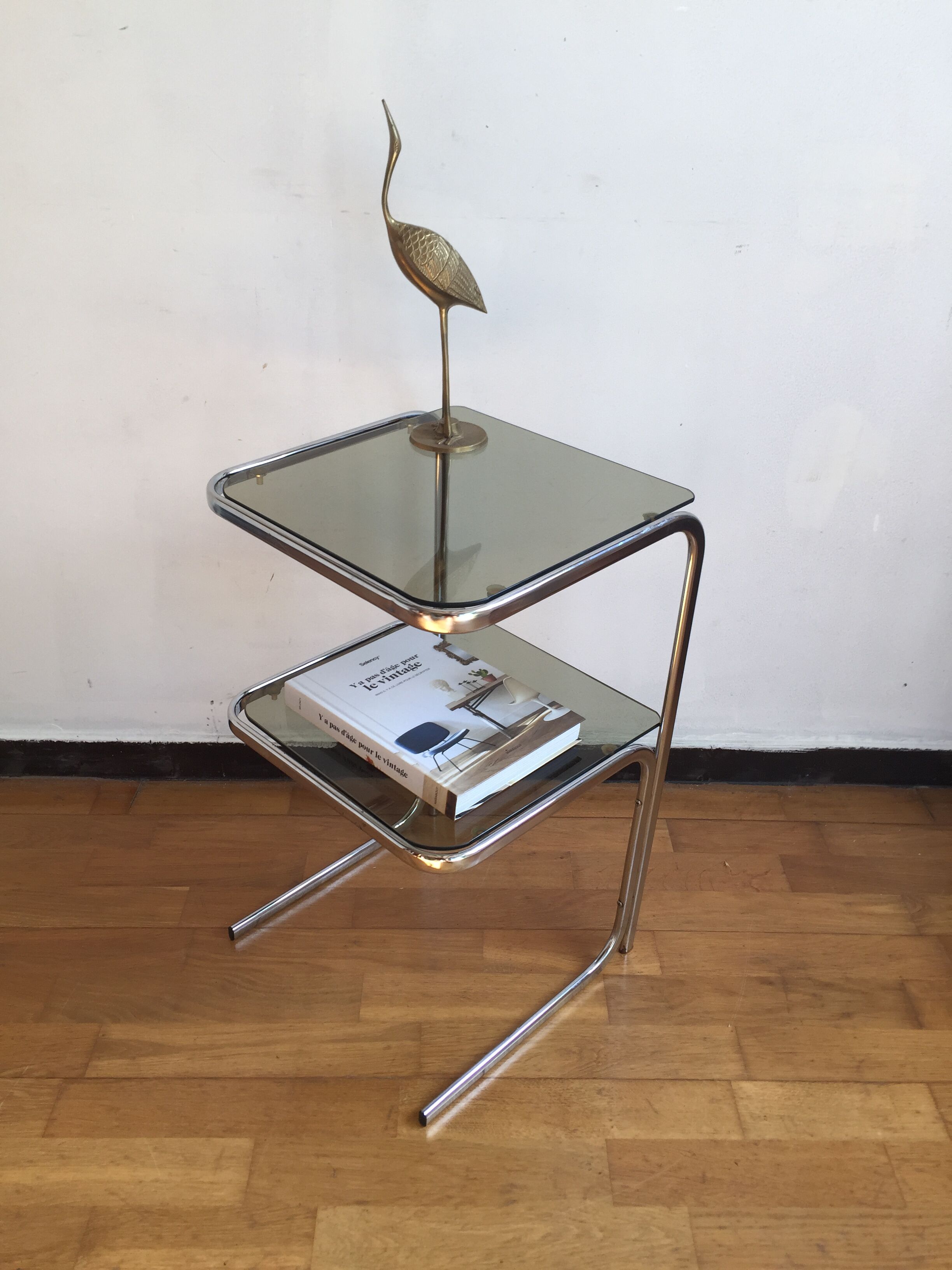 Chrome side table