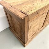 Very large pine trade counter, circa 1920.