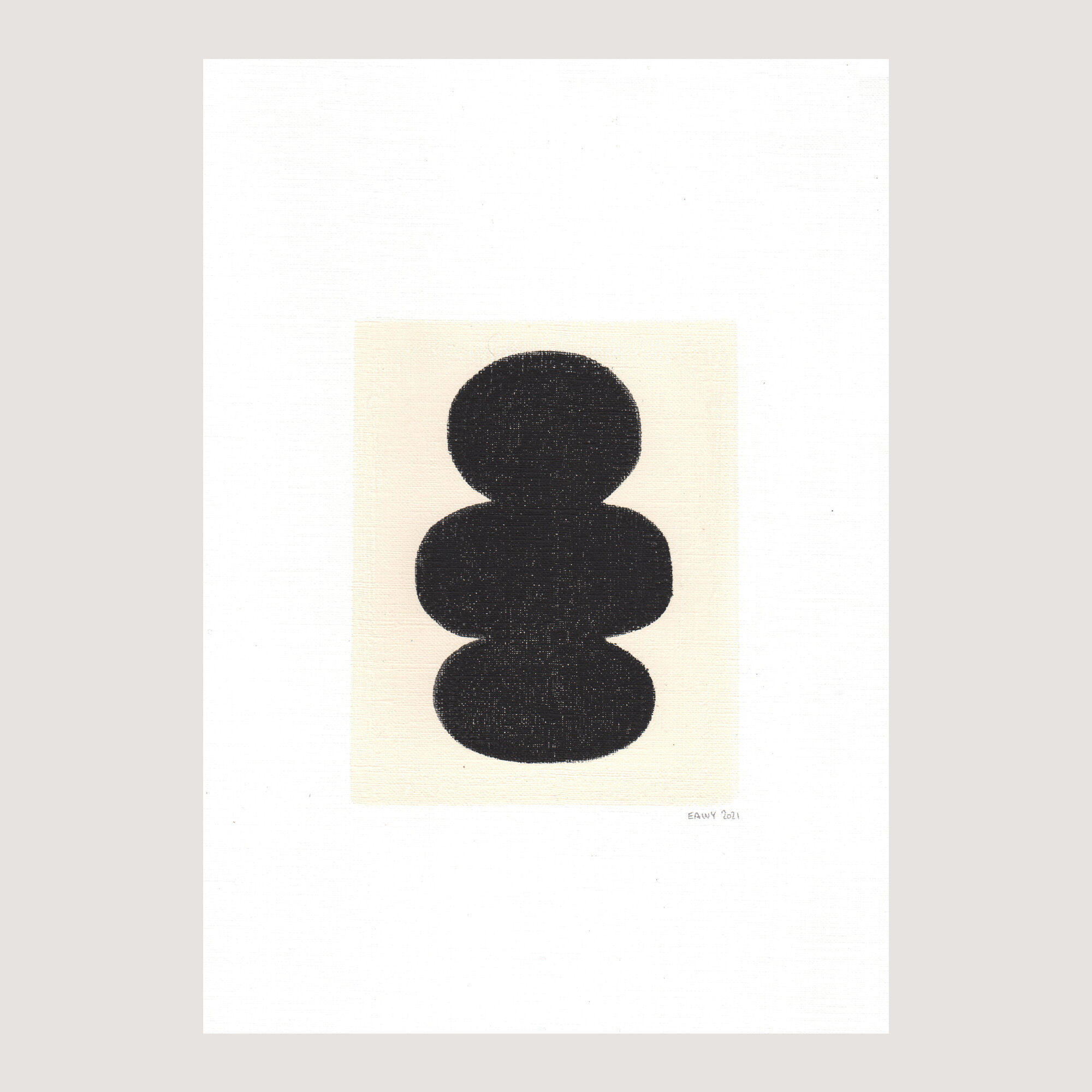 Ensemble de  3 peintures sur papier  signés Eawy