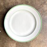 Round dish Ed. Honoré in water green and gold porcelain