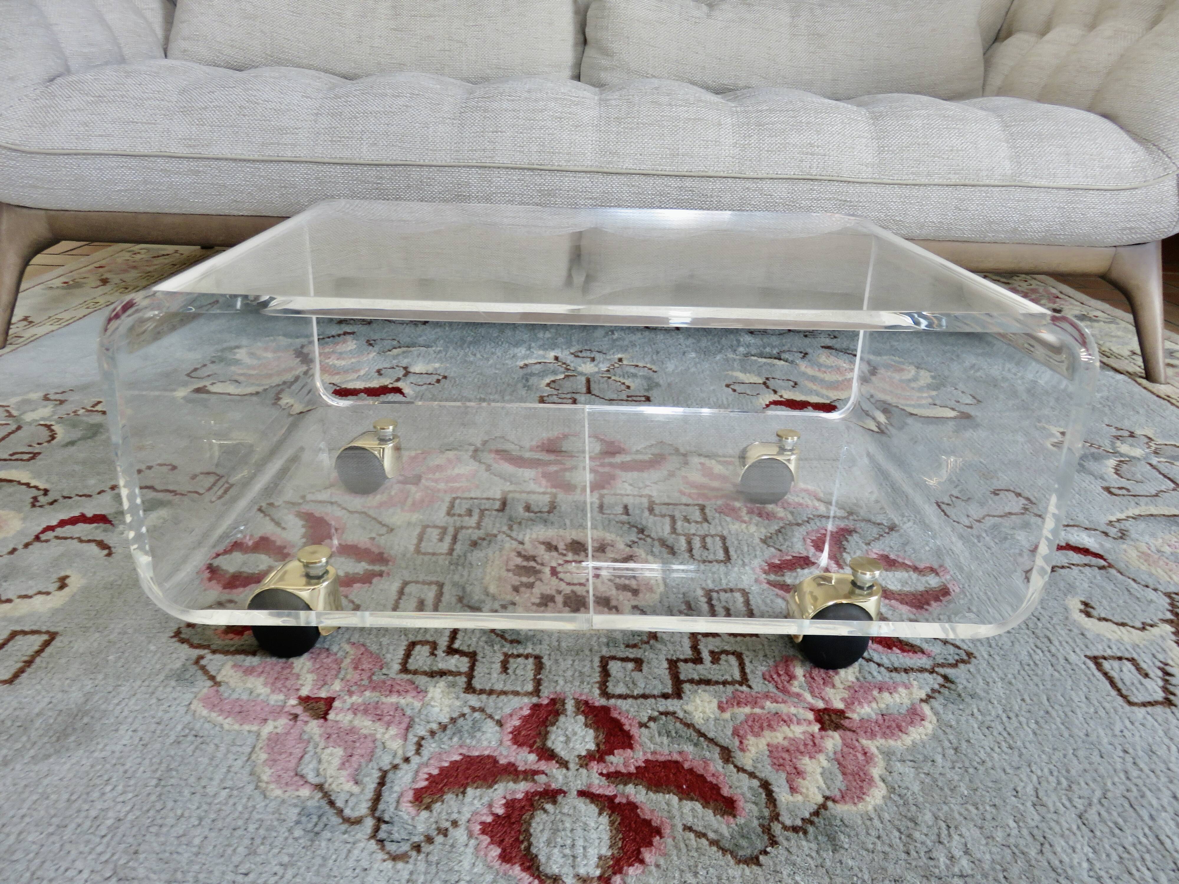 Plexiglas coffee table, David Lange, "The Invisibles of the Marais", 1970