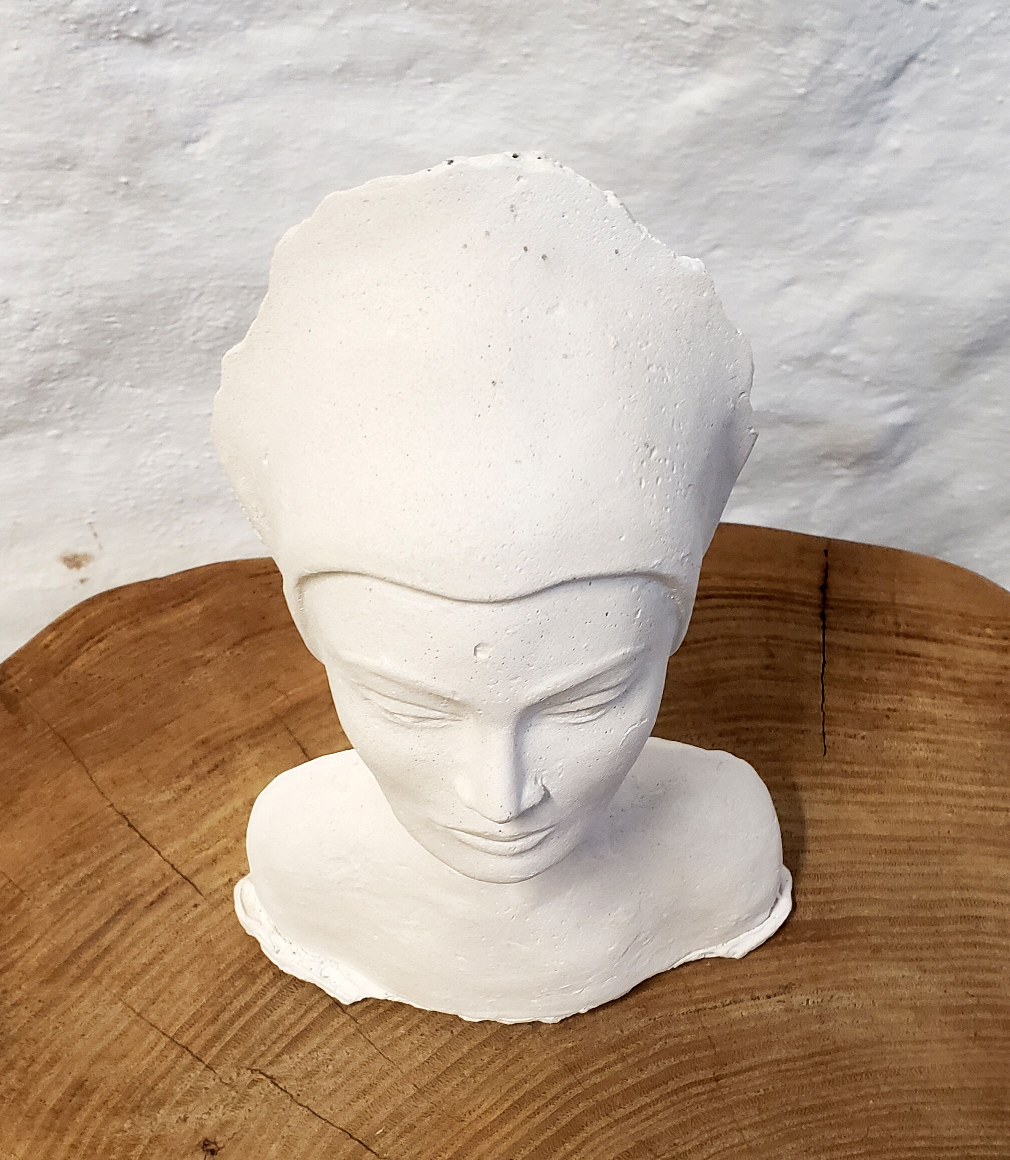Woman bust in plaster