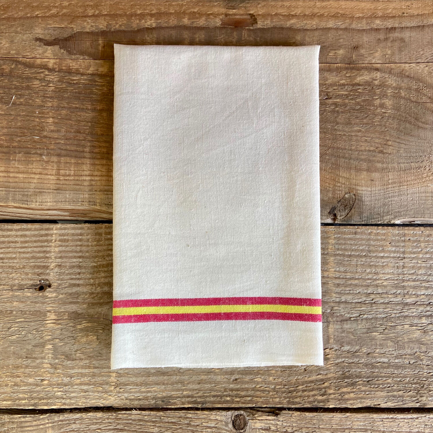 Old linen tea towel