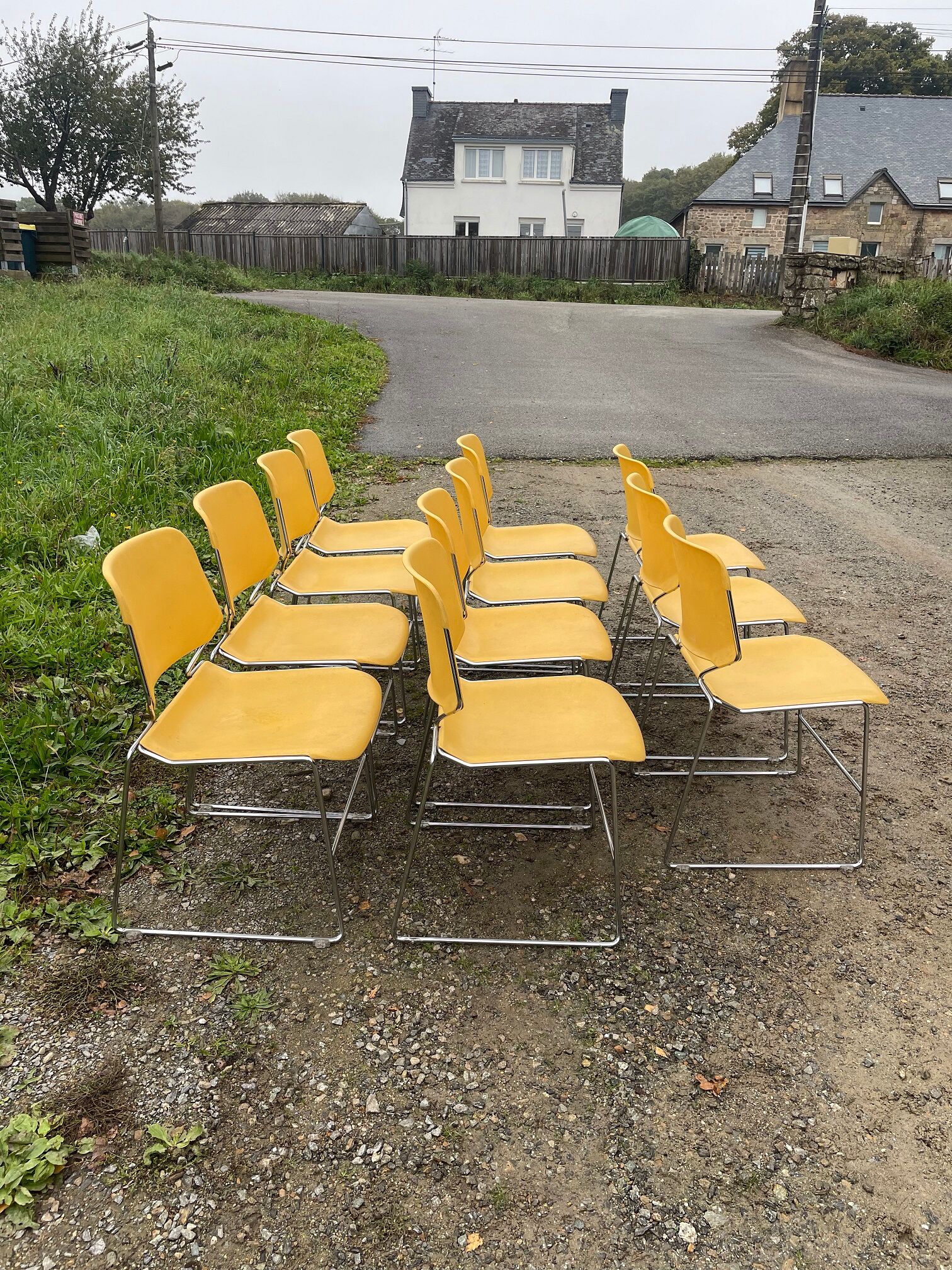 Set 12 Thomas Tolleson Matrix chairs for Krueger, 70s, USA
