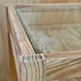 Natural wood rolling trolley