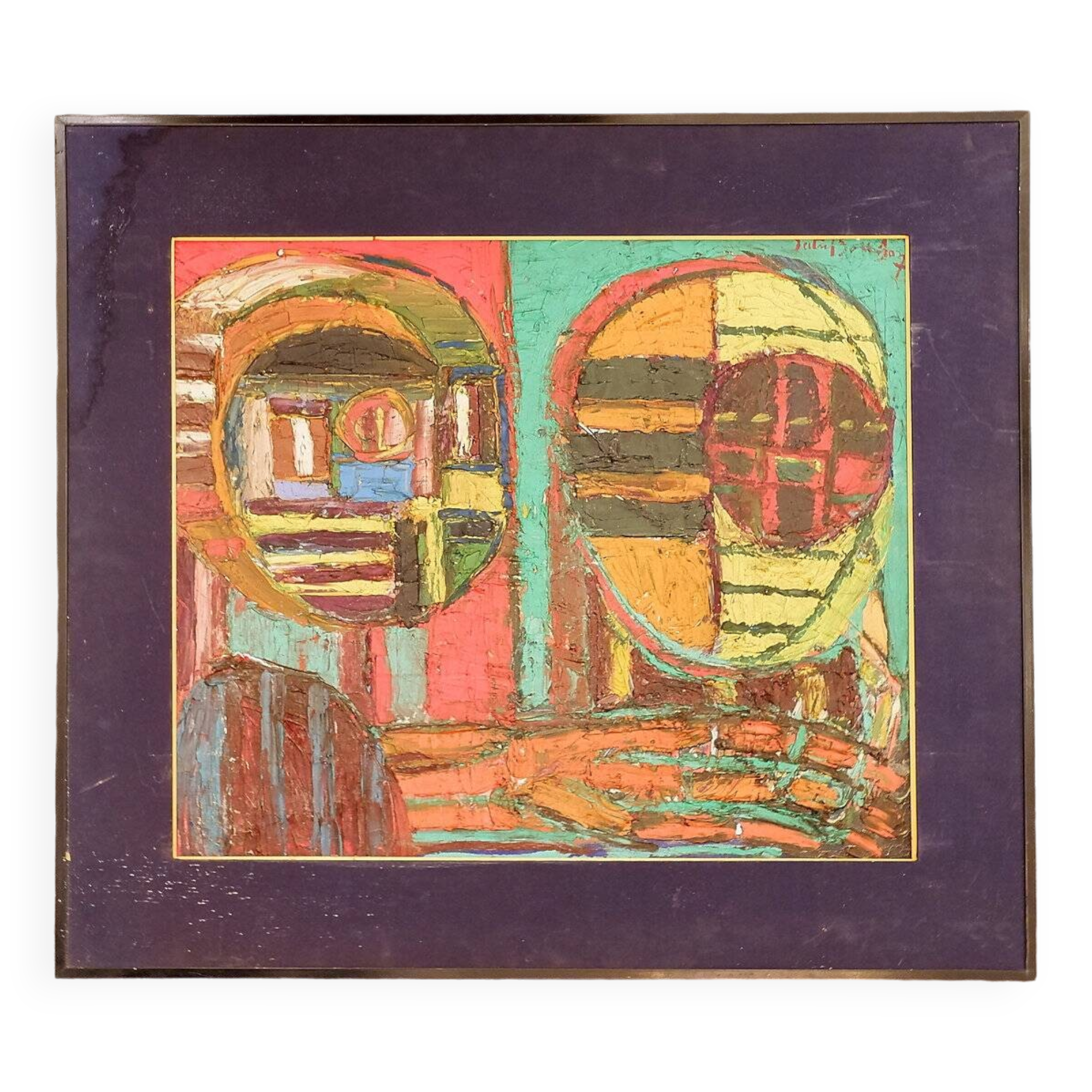 Patrick BOUDON (1944-2019) "Humanoid" oil on canvas