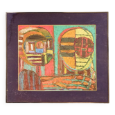 Huile sur toile "Humanoid" par Patrick BOUDON (1944-2019)