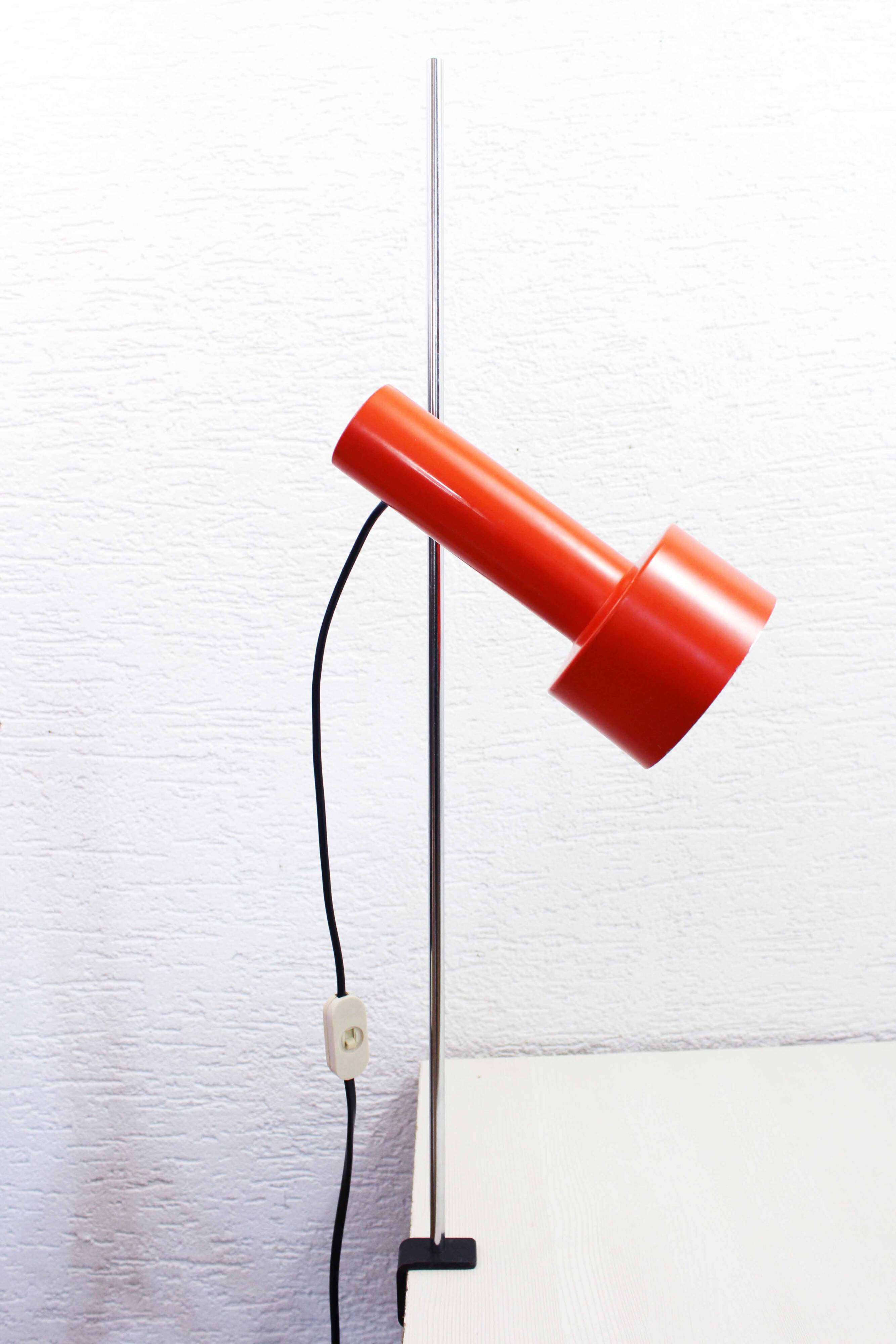 Orange vice lamp 1970