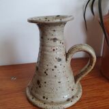 Speckled stoneware candle holder