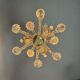 Venetian chandelier rezzonico in gilded Murano glass circa 1920