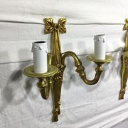 Pair of sconces Bronze 2 lights Louis XVI style