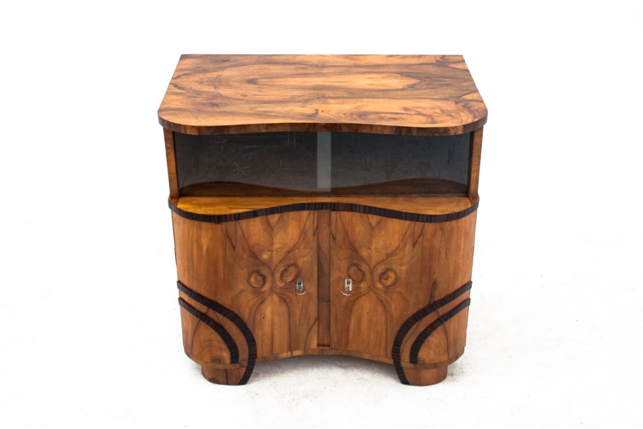 Art Deco glass chest of drawers, Poland, 1950s. After renovation.