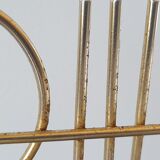 Vinyl door in gold metal