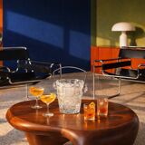 Vintage crystal ice bucket