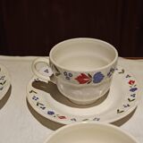 set of 6 Pagnossin ceramic tea cups and saucers from Treviso