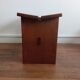 Gustave Gautier 1960 massive elm butterfly butterfly tabouret