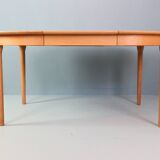 Danish Oak Round Extendable Dining Table By Rosengaarden 1960 Denmark