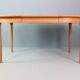 Danish Oak Round Extendable Dining Table By Rosengaarden 1960 Denmark