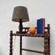 Old turned wooden bedside lamp 1940