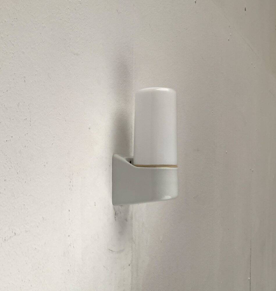 German ceramic wall lights mid-century 6063 by Wilhelm Wagenfeld for Lindner, 1960s, set of 2.