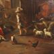 Peinture ancienne scène champêtre, huile sur toile, Europe du Nord '800