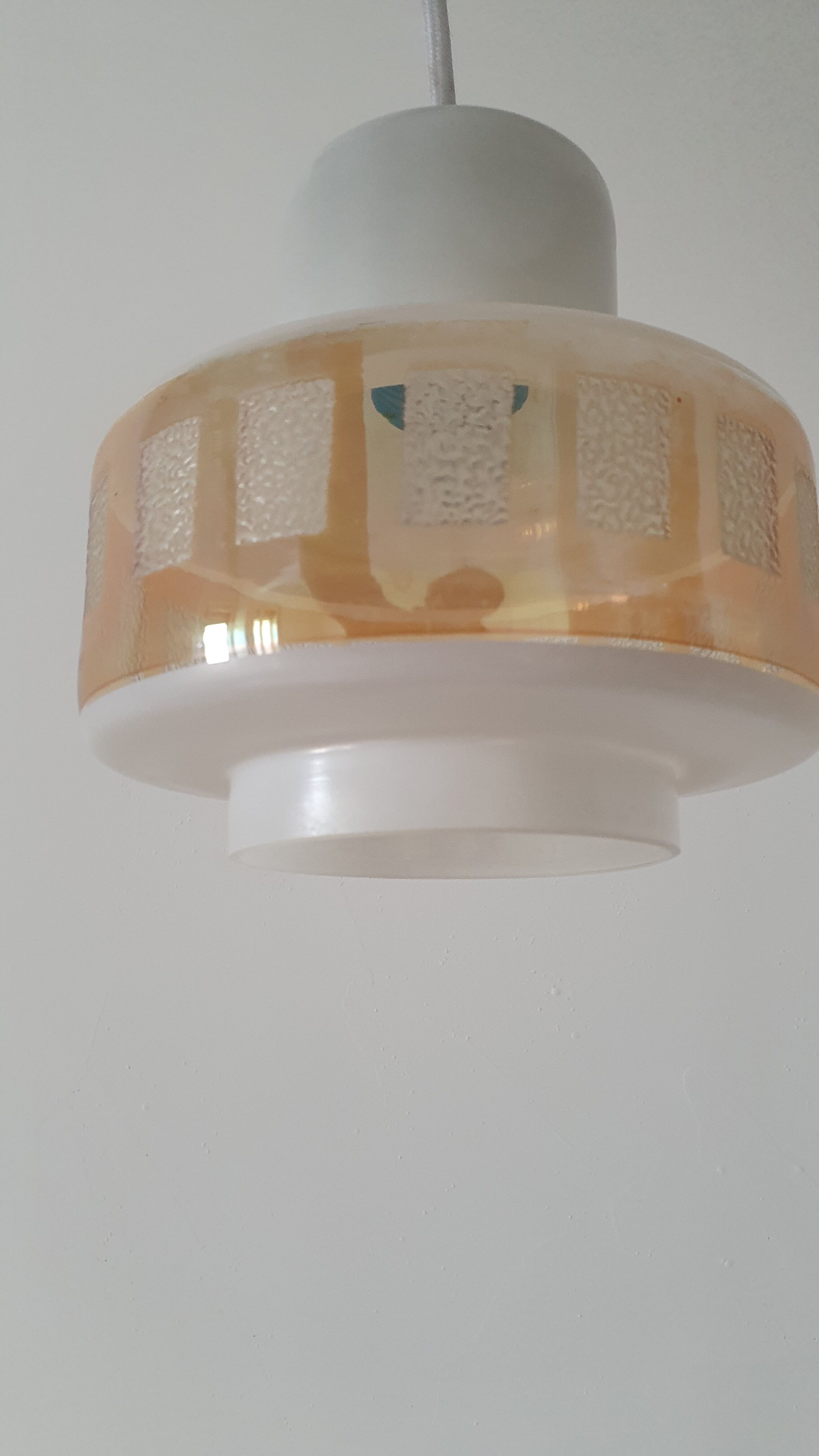 Opaline ceiling lamp 50/60s