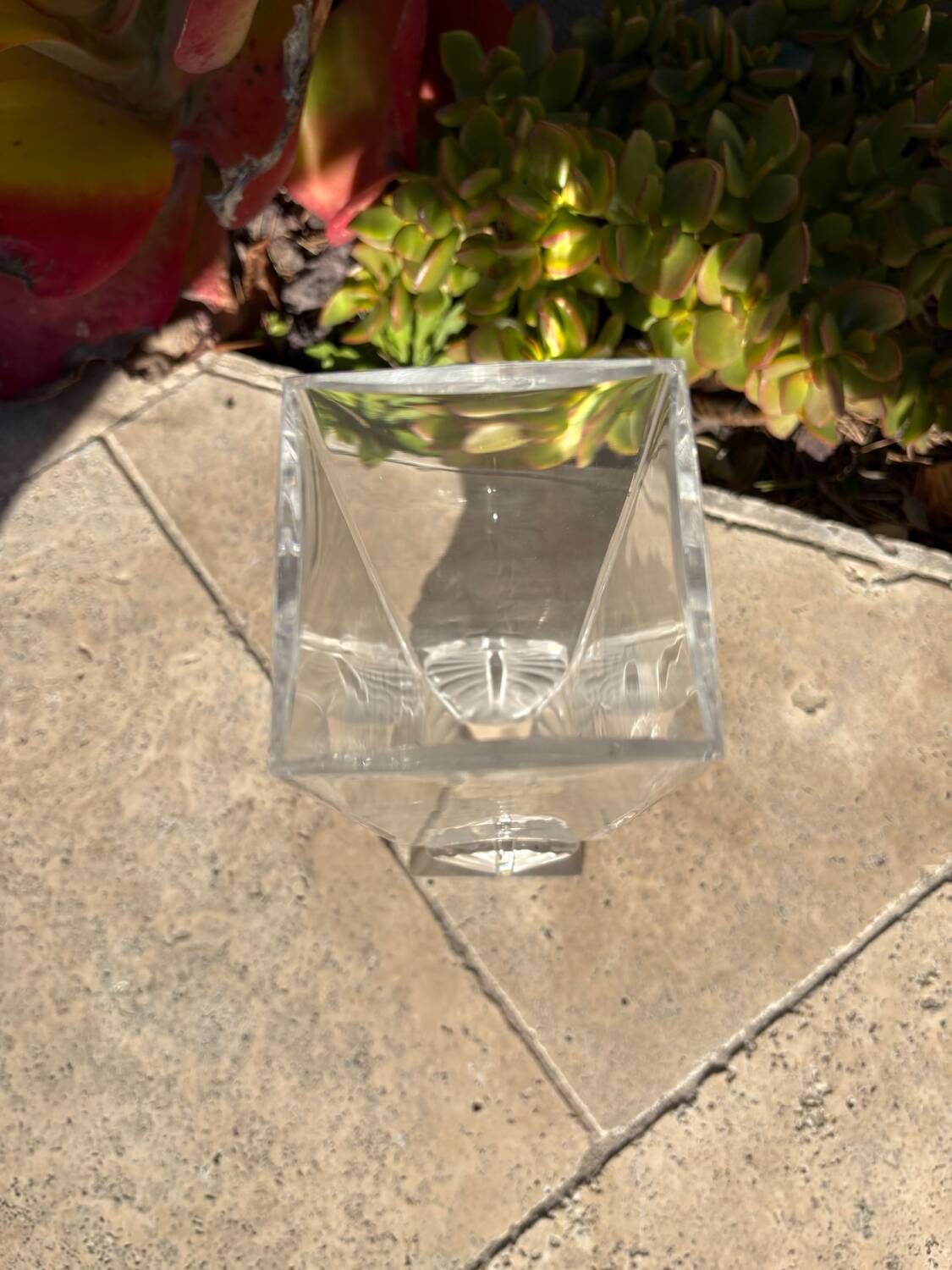 LALIQUE Vase France "Floréal" Satin and Clear Crystal — Signed