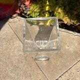 LALIQUE Vase France "Floréal" Satin and Clear Crystal — Signed