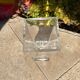LALIQUE Vase France "Floréal" Satin and Clear Crystal — Signed