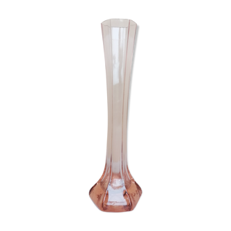 Soliflore verre rose