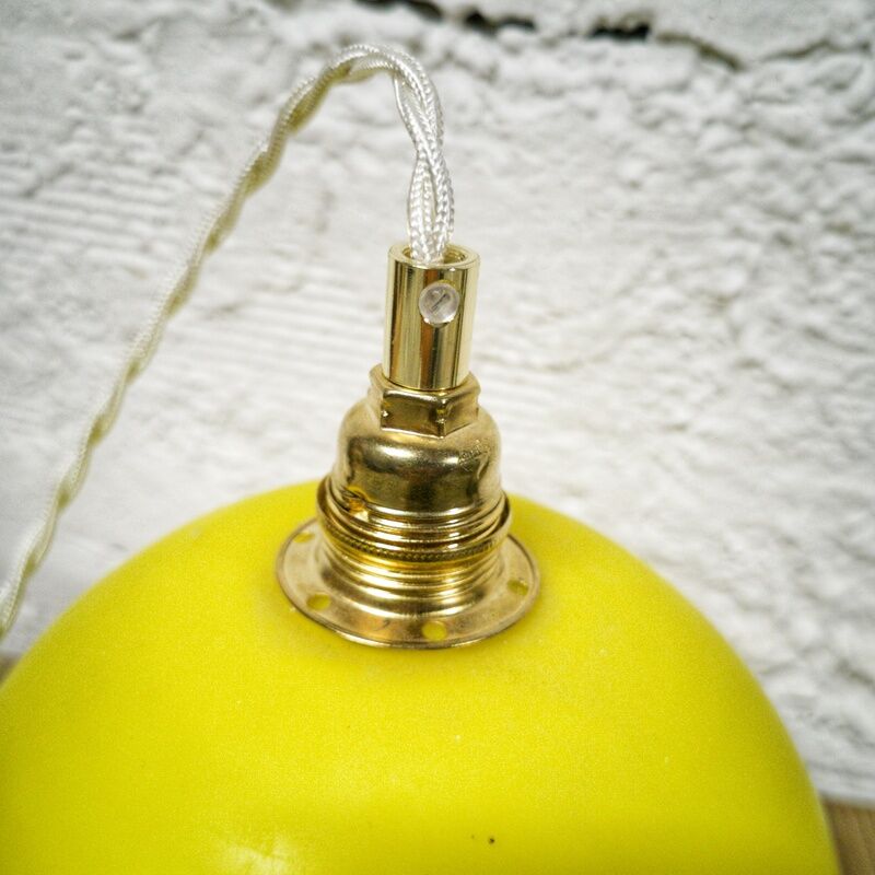 Vintage opaline yellow lamp